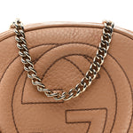 Pebbled Calfskin Mini Soho Chain Bag Camelia