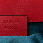 Velvet Matelasse Mini GG Marmont Shoulder Bag Hibiscus Red