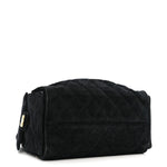 Suede Quilted Small Chanel 25 Handbag Black