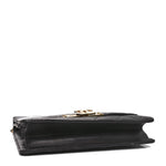 Lambskin Quilted Medium Golden Class Flap Black