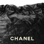 Calfskin Quilted Small Chanel 22 Black