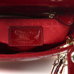 Patent Cannage Mini Lady Dior Red