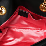 Velvet Matelasse Mini GG Marmont Shoulder Bag  Black