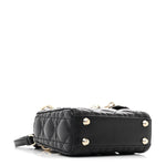 Lambskin Cannage Micro Lady Dior Black
