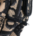 Oblique Embroidered Saddle Bag Blue