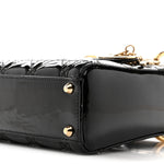 Patent Cannage Mini Lady Dior Black