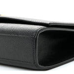 Grain De Poudre Medium Classic Monogram Kate Satchel Black