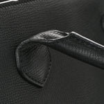 Grainy Calfskin House Check Large Banner Tote Black