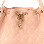 Caviar Quilted Small Chanel 25 Handbag Light Pink