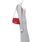 Nappa FF 1974 Embossed Baguette Fragola
