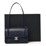 Shiny Caviar Preppy Coco Small Flap Navy