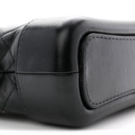 Aged Calfskin Quilted Small Gabrielle Hobo Black