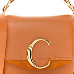 Calfskin Mini C Double Carry Autumnal Brown