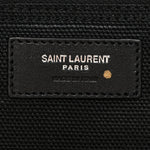 Linen Calfskin Rive Gauche Tote White Black