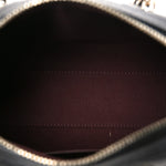 Caviar Quilted Barrel Clutch With Chain Black