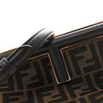 Shiny Nappa Fabric Jacquard FF 1974 Midi Fendi Tobacco Moro Ebano