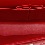 Iridescent Caviar Quilted Medium Double Flap Red