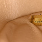 Caviar Quilted Jumbo Double Flap Beige Clair