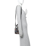 Satin Lambskin Embroidered Beaded Mini Lady Dior Black Multicolor