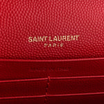 Grain De Poudre Matelasse Chevron Monogram Chain Wallet New Red
