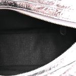Metallic Agneau Arena Mini Le Cagole Duffle Crossbody Bag Silver