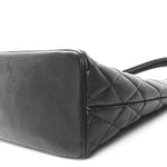 Caviar Quilted Medallion Tote Black