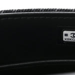 Washed Denim Quilted Coco Handle Clutch With Chain Black