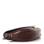 Shiny Lambskin Soft Triomphe Little Half Moon Bag Brick