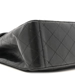 Lambskin Quilted XL Jumbo Single Flap Black