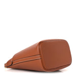 Calfskin Lock and Walk Bucket Cognac