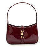 Patent Calfskin Le 5 A 7 Mini Hobo Red Grenat