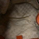 Nubuck Medium Soft Stirrup Shoulder Bag Orange