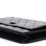 Glazed Aged Calfskin Reissue Wallet On Chain WOC So Black