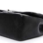 Lambskin Quilted Jumbo Double Flap Black