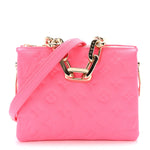 Calfskin Embossed Monogram Coussin BB Rose Fluo
