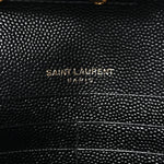 Grain De Poudre Matelasse Chevron Monogram Chain Wallet Black