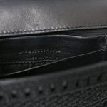 Calfskin Crochet Baby Monogram Chain Satchel Black