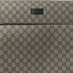 GG Supreme Monogram Four Wheel Suitcase Black