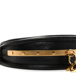 Calfskin Small Nile Bracelet Minaudiere Bag Black