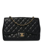 Caviar Quilted Jumbo Single Flap Black