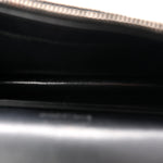 Calfskin Crocodile Embossed Kate Monogram Tassel Chain Wallet Black