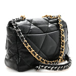 Goatskin Quilted Large Chanel 19 Flap Black