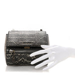 Elaphe Mini Pandora Box Crossbody Bag Beige