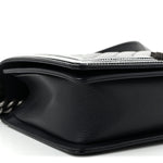 Goatskin Quilted Patent New Medium Duo Boy Flap Black