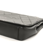 Lambskin Quilted Large Diamond CC Flap Black