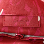 Supple Calfskin Printed Papier A5 Zip Around Tote Red Pink White