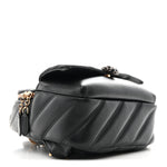 Calfskin Matelasse Serpenti Cabochon Backpack Black