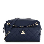 Caviar Quilted Large In & Out Camera Case Navy