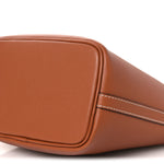 Calfskin Lock and Walk Bucket Cognac