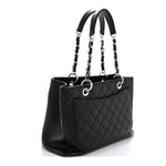 Caviar Quilted Grand Shopping Tote GST Black